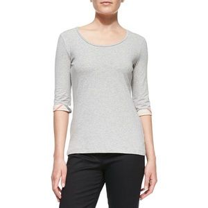 COPY - Burberry Cuffed Sleeve Scoop Tee